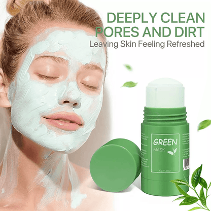 Green Tea Mask Stick For Facial Cleansing Oil Acne Blackhead Control  Deep Clean Pore Purifying Ski 2