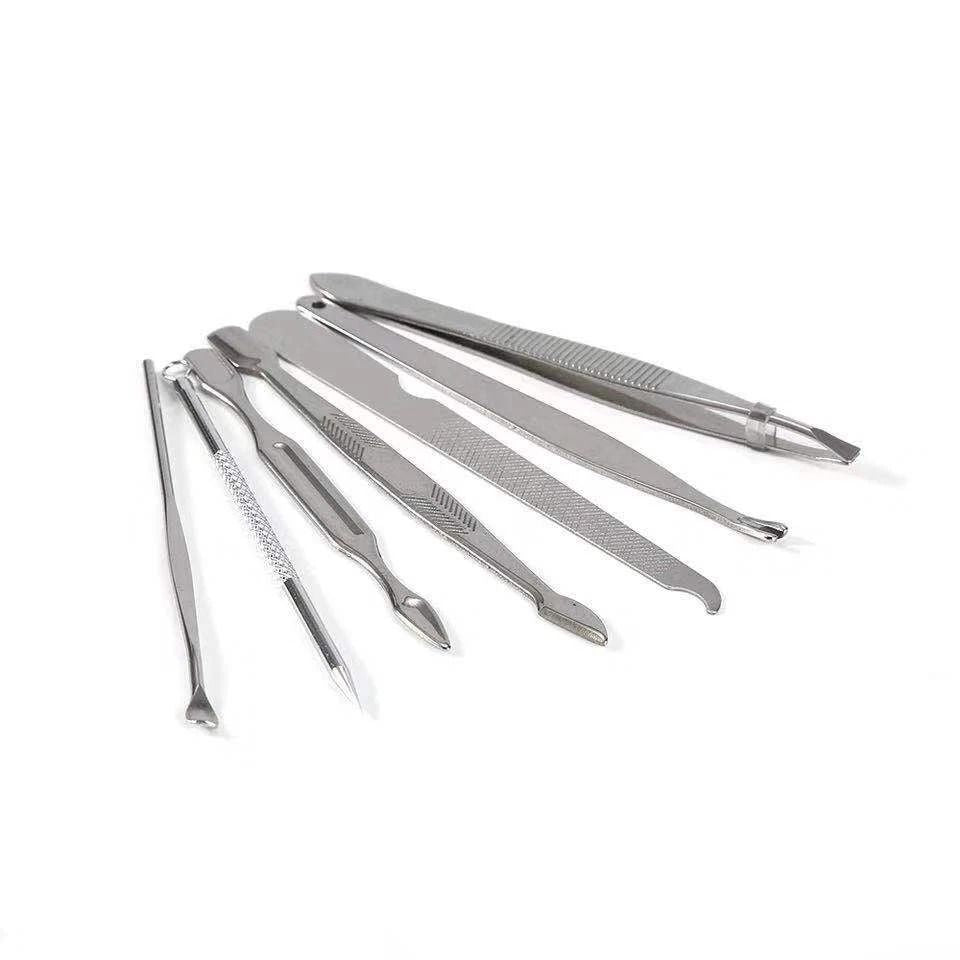 12PCS Professional Pedicure  Manicure Set Nail Clippers Cuticle Cleaner Grooming Kit With Case 5