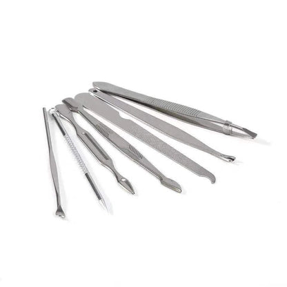 12PCS Professional Pedicure  Manicure Set Nail Clippers Cuticle Cleaner Grooming Kit With Case 5