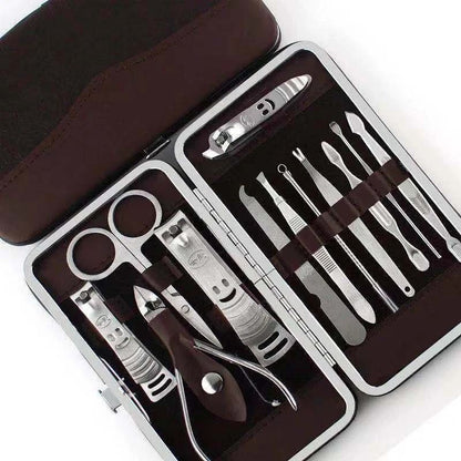 12PCS Professional Pedicure & Manicure Set, Nail Clippers, Cuticle Cleaner, Grooming Kit with Case
