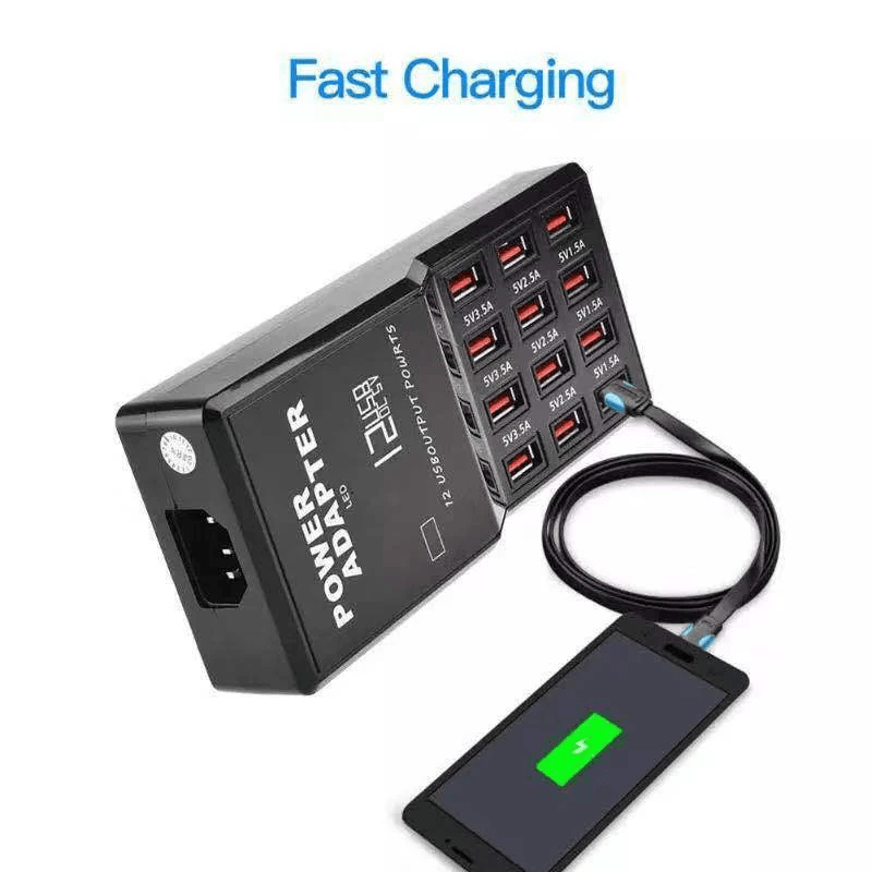 USB Charging Station Hub Organizer Fast Desktop  Wall Cell Phone Charger For Multiple Devices Smart 2