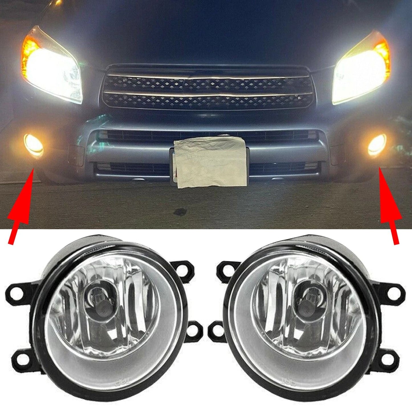 Pair Of Fog Lights Lamps  Left  Right Side Fit For Toyota Camry Yaris Lexus 12