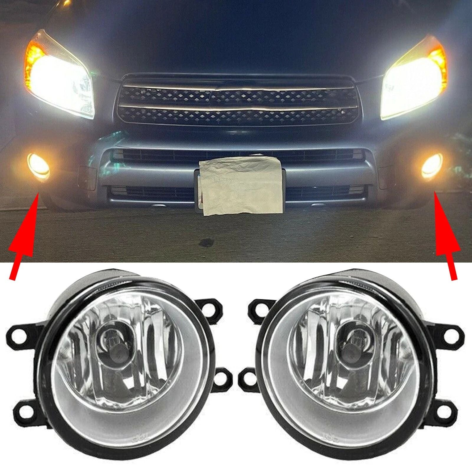Pair Of Fog Lights Lamps  Left  Right Side Fit For Toyota Camry Yaris Lexus 12