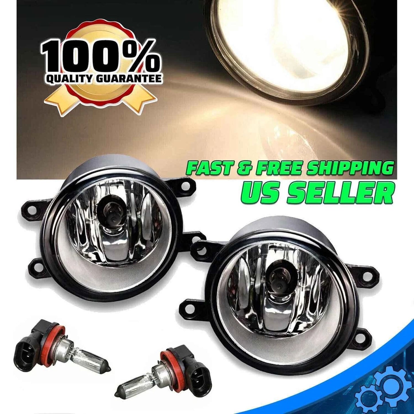 Pair Of Fog Lights Lamps  Left  Right Side Fit For Toyota Camry Yaris Lexus 13