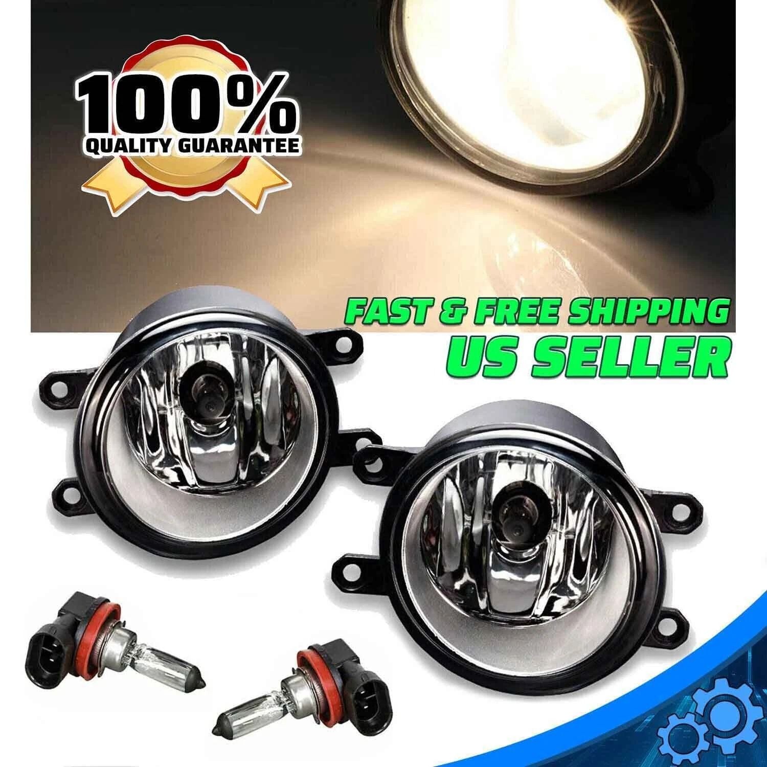 Pair Of Fog Lights Lamps  Left  Right Side Fit For Toyota Camry Yaris Lexus 13