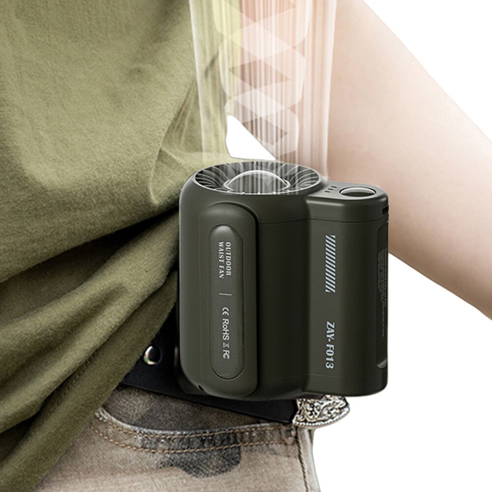 Portable Waist Fan USB Rechargeable Clip On Cooling Fan for Outdoor and Under Shirt Use