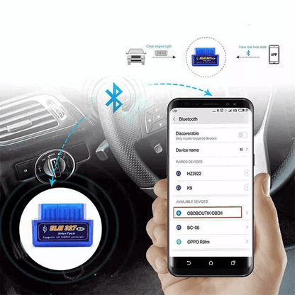OBDII Bluetooth Car Scanner Code Reader ELM OBD2 Diagnostic Tool Engine Fault Reader Compatible Wit 1