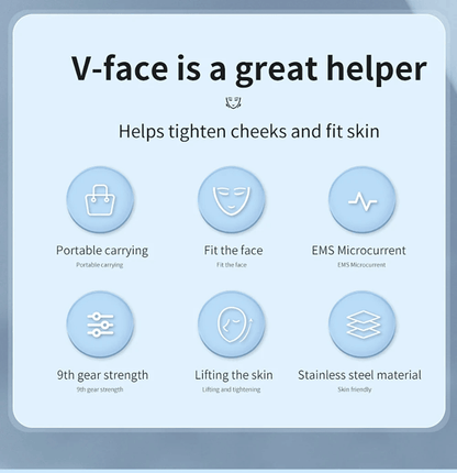 EMS Face Lifting Massager Microcurrent V Face Device For Wrinkle Reduction And Skin Firming 4