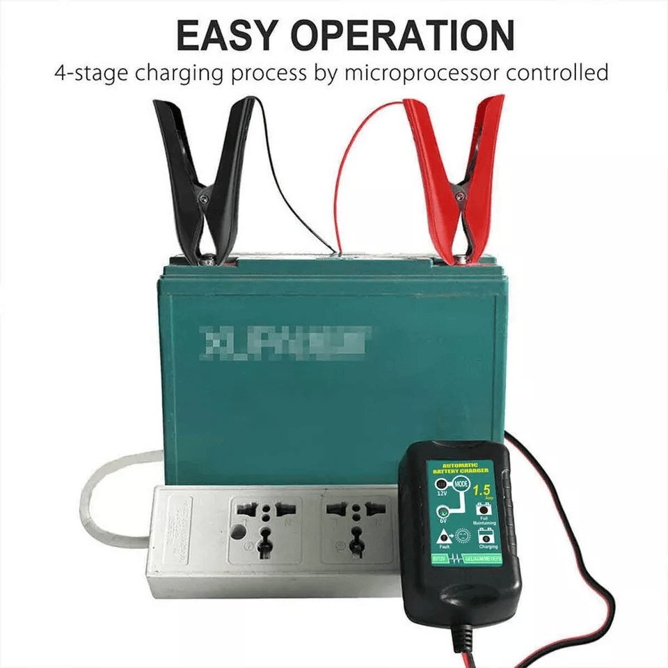 Automatic Battery Charger Maintainer Trickle Float For Motorcycle Car ATV Marine SLA AGM Gel Deep C 4