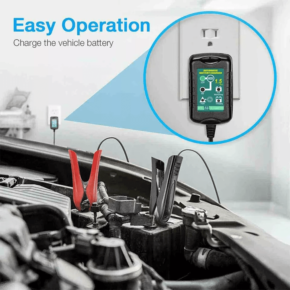 Automatic Battery Charger Maintainer Trickle Float For Motorcycle Car ATV Marine SLA AGM Gel Deep C 2