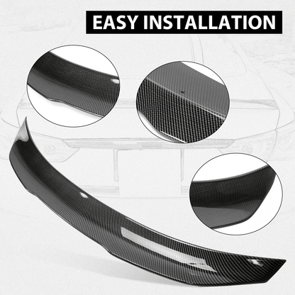 Duckbill Trunk Spoiler For Infiniti Q50 Carbon Fiber PSM Style Painted 3