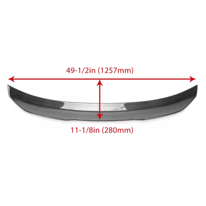 Duckbill Trunk Spoiler For Infiniti Q50 Carbon Fiber PSM Style Painted 1