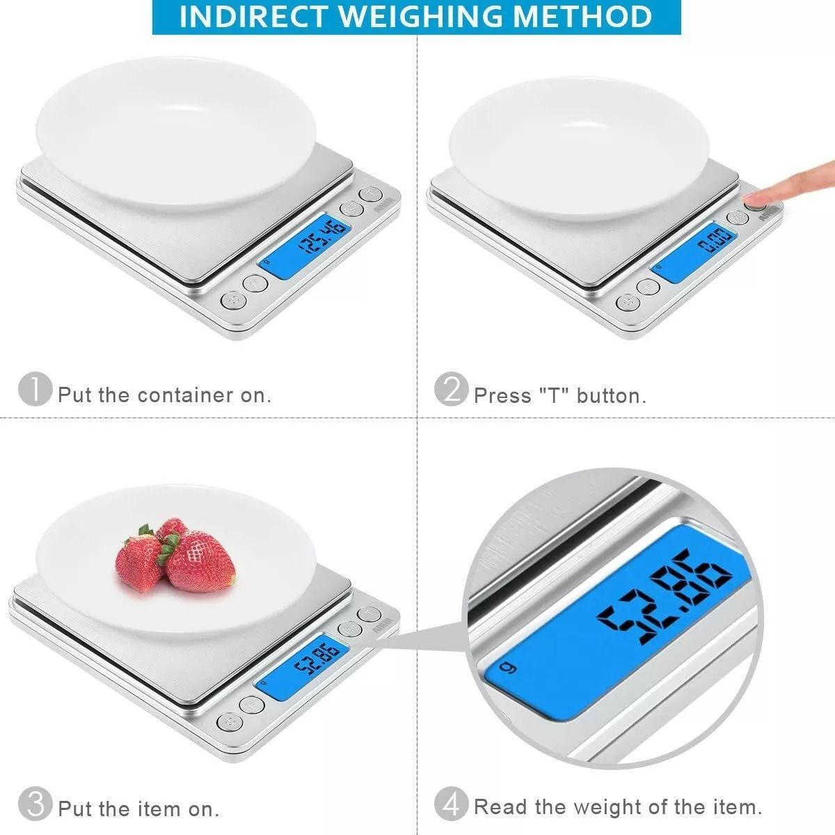 Precision Digital Scale 2000g X 01g  Jewelry Gold Silver Coin Gram  Herb Grain Pocket Scale 6