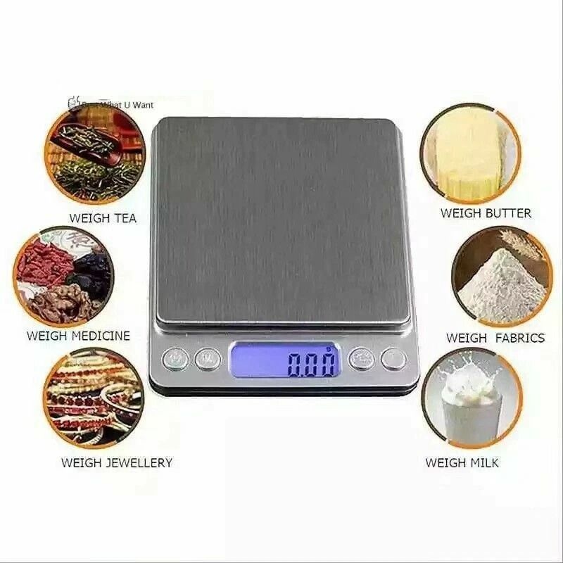 Precision Digital Scale 2000g X 01g  Jewelry Gold Silver Coin Gram  Herb Grain Pocket Scale 5