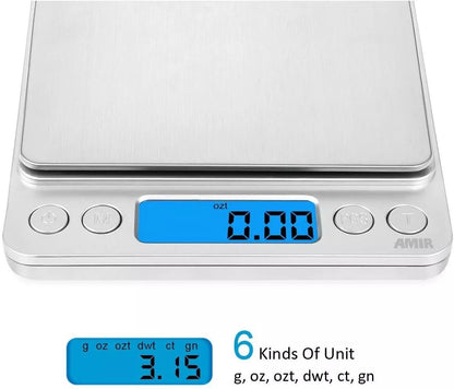 Precision Digital Scale 2000g X 01g  Jewelry Gold Silver Coin Gram  Herb Grain Pocket Scale 7