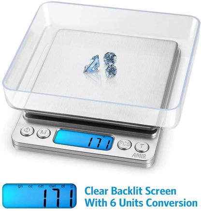 Precision Digital Scale 2000g X 01g  Jewelry Gold Silver Coin Gram  Herb Grain Pocket Scale 4