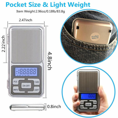 UltraPrecise 500g Pocket Scale 001g Mini Digital Balance For Jewelry Gold  Small Items 10