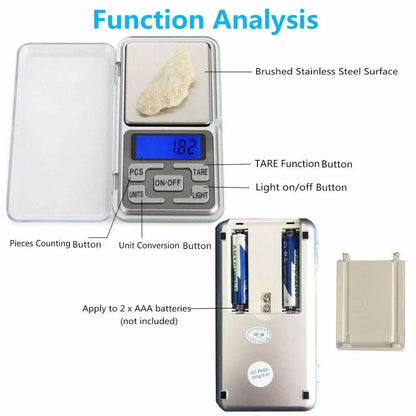 UltraPrecise 500g Pocket Scale 001g Mini Digital Balance For Jewelry Gold  Small Items 6