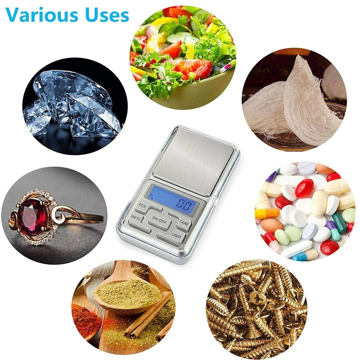 UltraPrecise 500g Pocket Scale 001g Mini Digital Balance For Jewelry Gold  Small Items 4