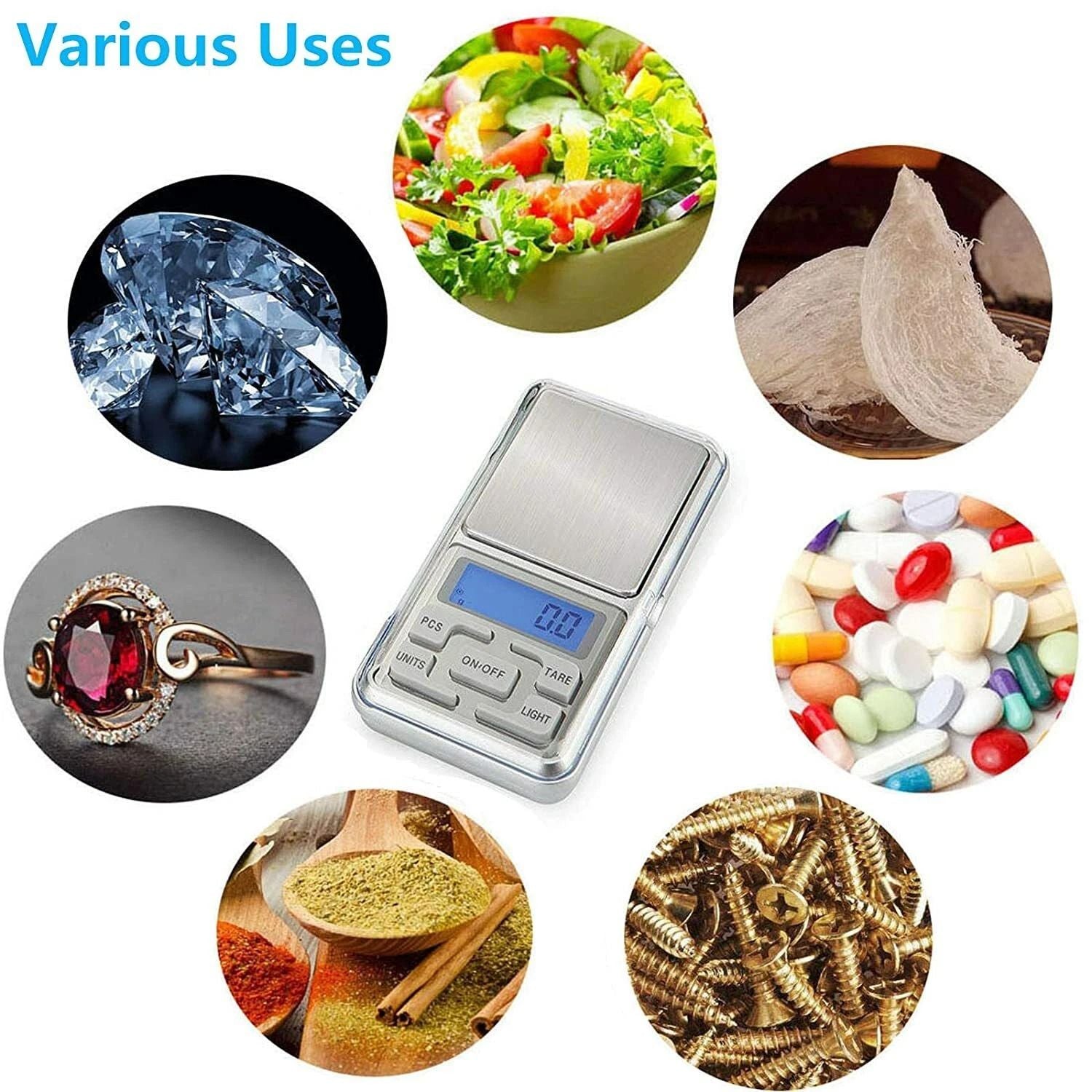 UltraPrecise 500g Pocket Scale 001g Mini Digital Balance For Jewelry Gold  Small Items 4