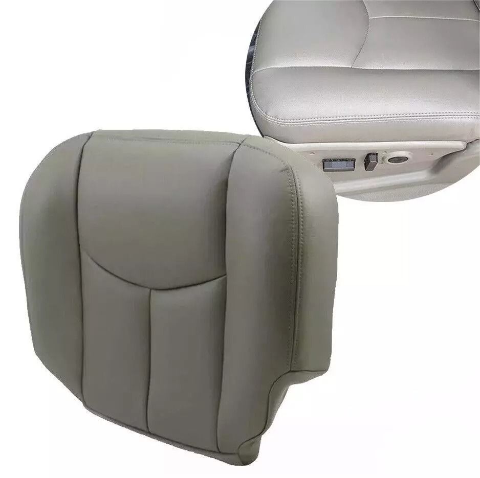 Chevy Tahoe Suburban Driver Bottom Leather Seat Cover Gray Exact Fit Waterproof  ScratchResistant 11