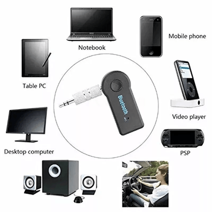 Bluetooth AUX Audio Stereo Receiver Wireless Music  Hands Free Calling Adapter For CarHome 3