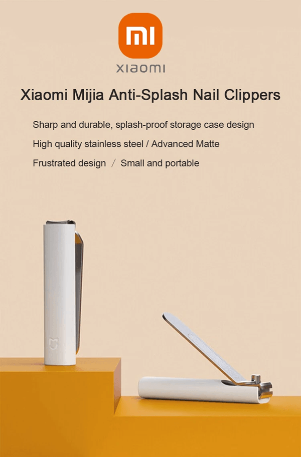 Xiaomi Anti Splash Nail Clipper Stainless Steel Portable Nail Trimmer With Storage Case 1
