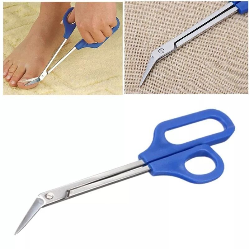 2Pack LongHandled Toenail Scissors  Clippers EasyGrip Nippers For Seniors  Thick Nails 1