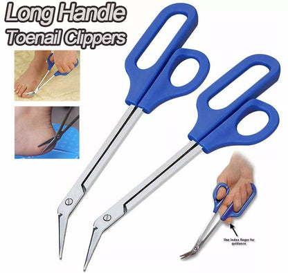2Pack LongHandled Toenail Scissors  Clippers EasyGrip Nippers For Seniors  Thick Nails 2