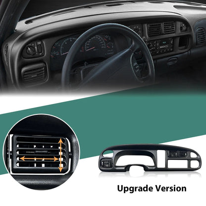 Black Dash Bezel With Vents For 982002 Dodge Ram 1500 2500 3500 Pickup  OEM Style Replacement 1