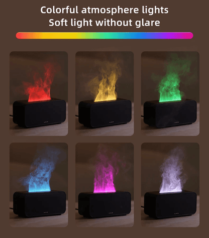 Flame Effect Aromatherapy Diffuser LED Mini Humidifier With Timer For Home And Office 1