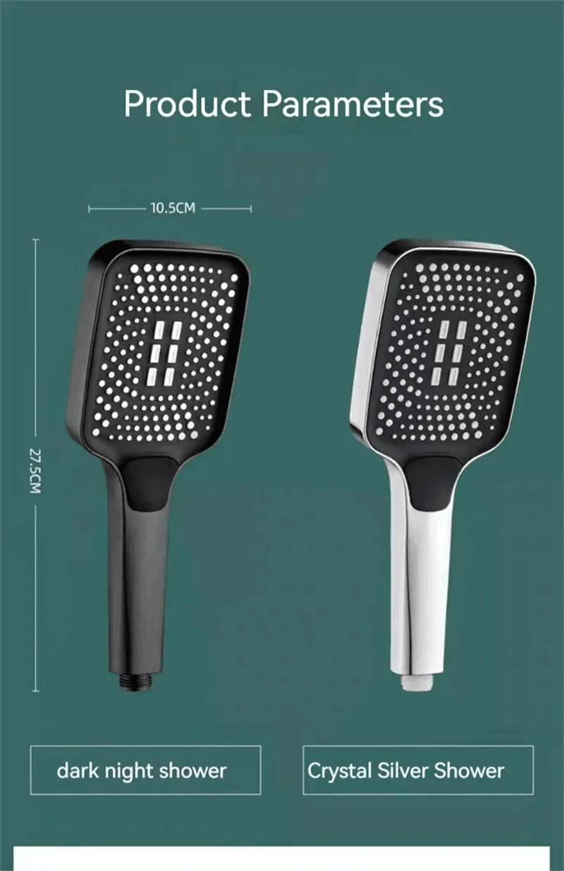 High Pressure Adjustable Shower Head 3 Mode Water Saving Rainfall Shower For Bathroom 4