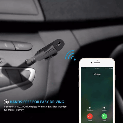 Wireless Bluetooth Receiver AUX Audio Stereo Music  Hands Free Car Adapter Built In Mic Dual Pairii 3