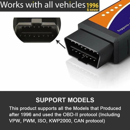 Bluetooth OBD2 Scanner ELM327 Car Diagnostic Tool For Android  Auto Fault Code Reader  Engine Check 6