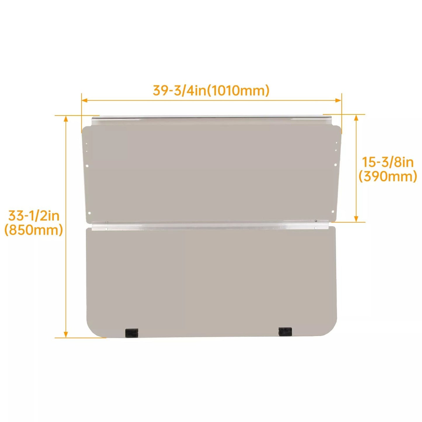 Folding Golf Cart Windshield For Club Car DS 198220005  Tinted PC Windscreen NoDrill Installation 5