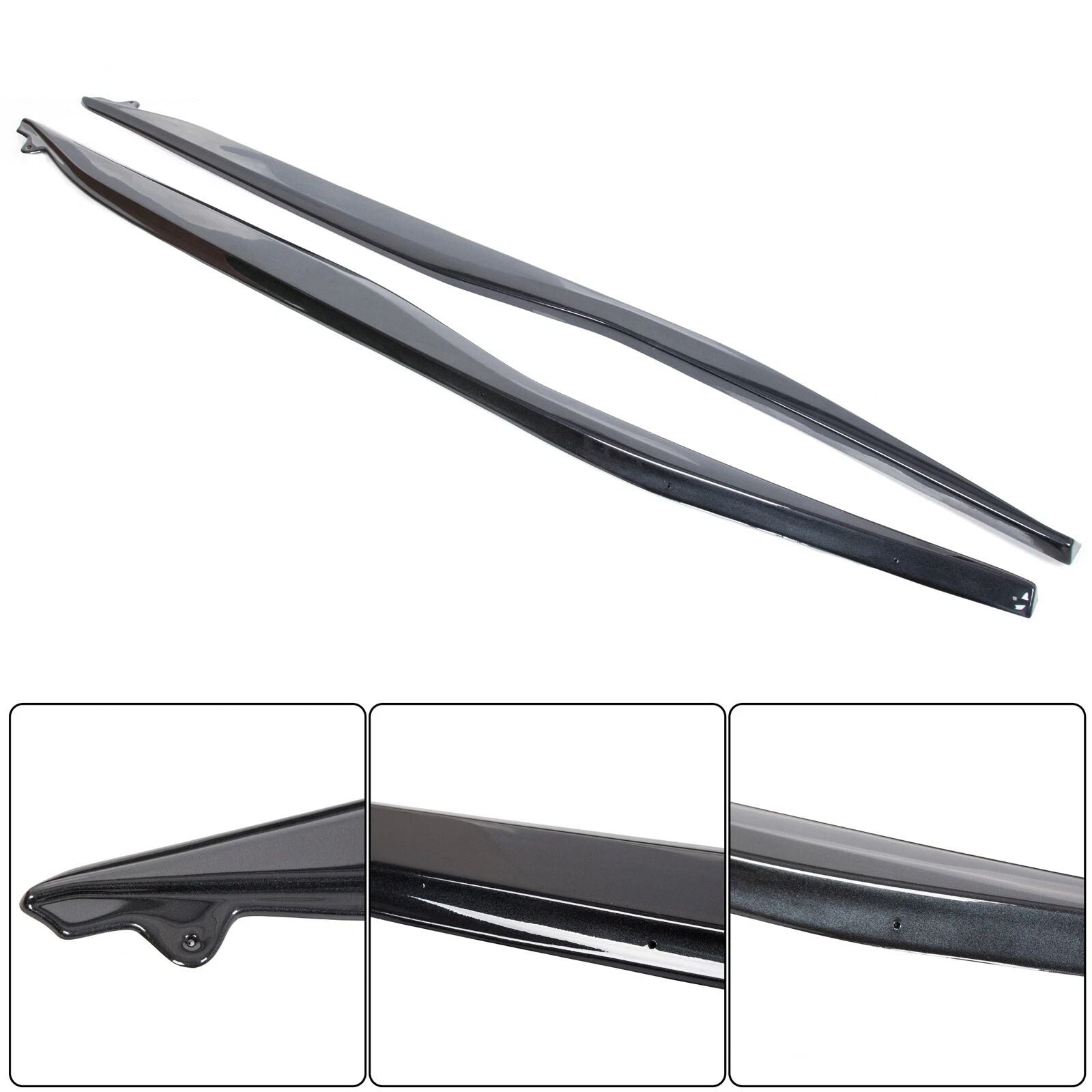 Gloss Black Z06 Style Side Skirt Extensions Splitter For 20142019 Corvette C7  Aggressive Styling U 9