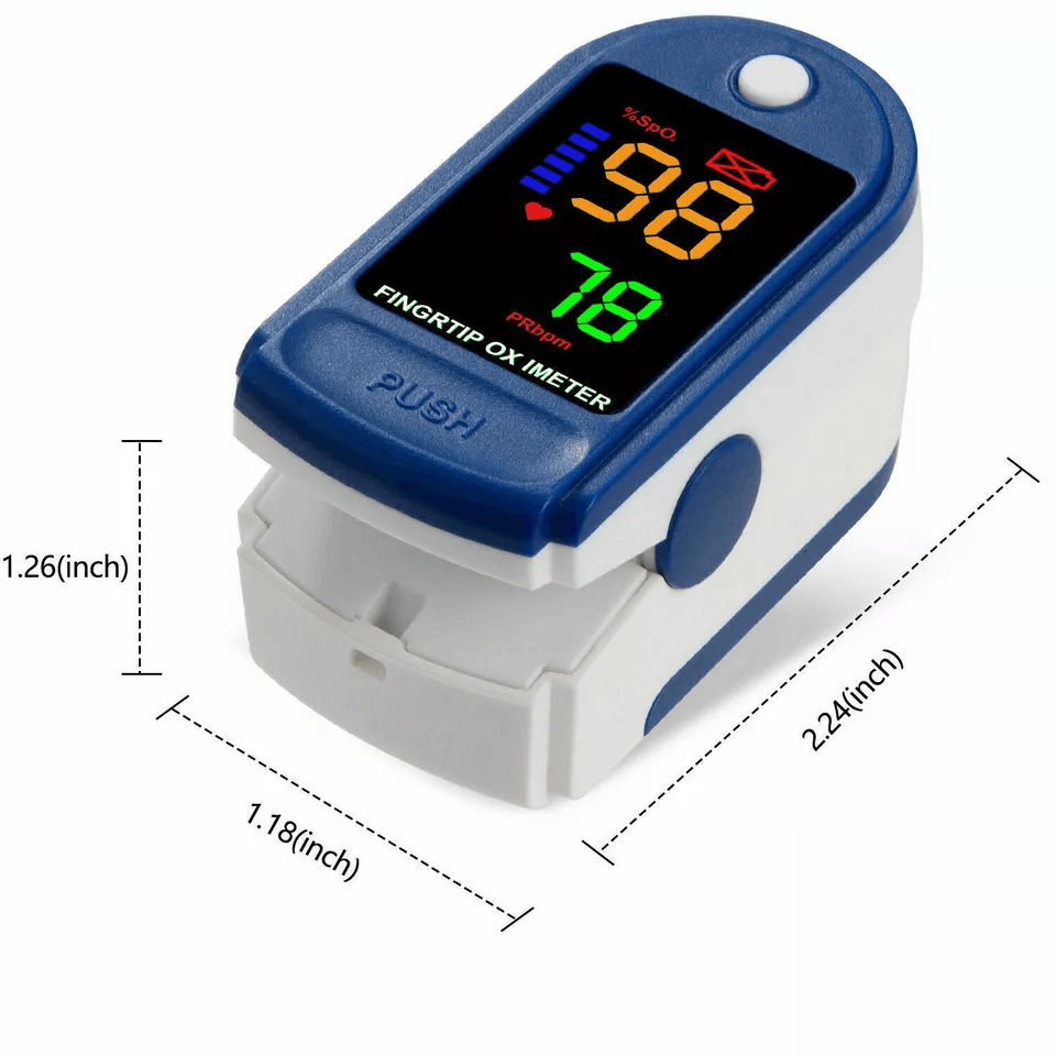 Finger Tip Pulse Oximeter Meter Oxygen Saturation Rate  Heart Blood Monitor Portable SpO2 Fingertip 11