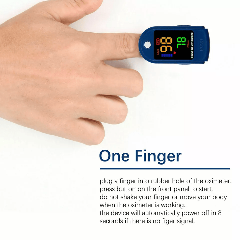 Finger Tip Pulse Oximeter Meter Oxygen Saturation Rate  Heart Blood Monitor Portable SpO2 Fingertip 7