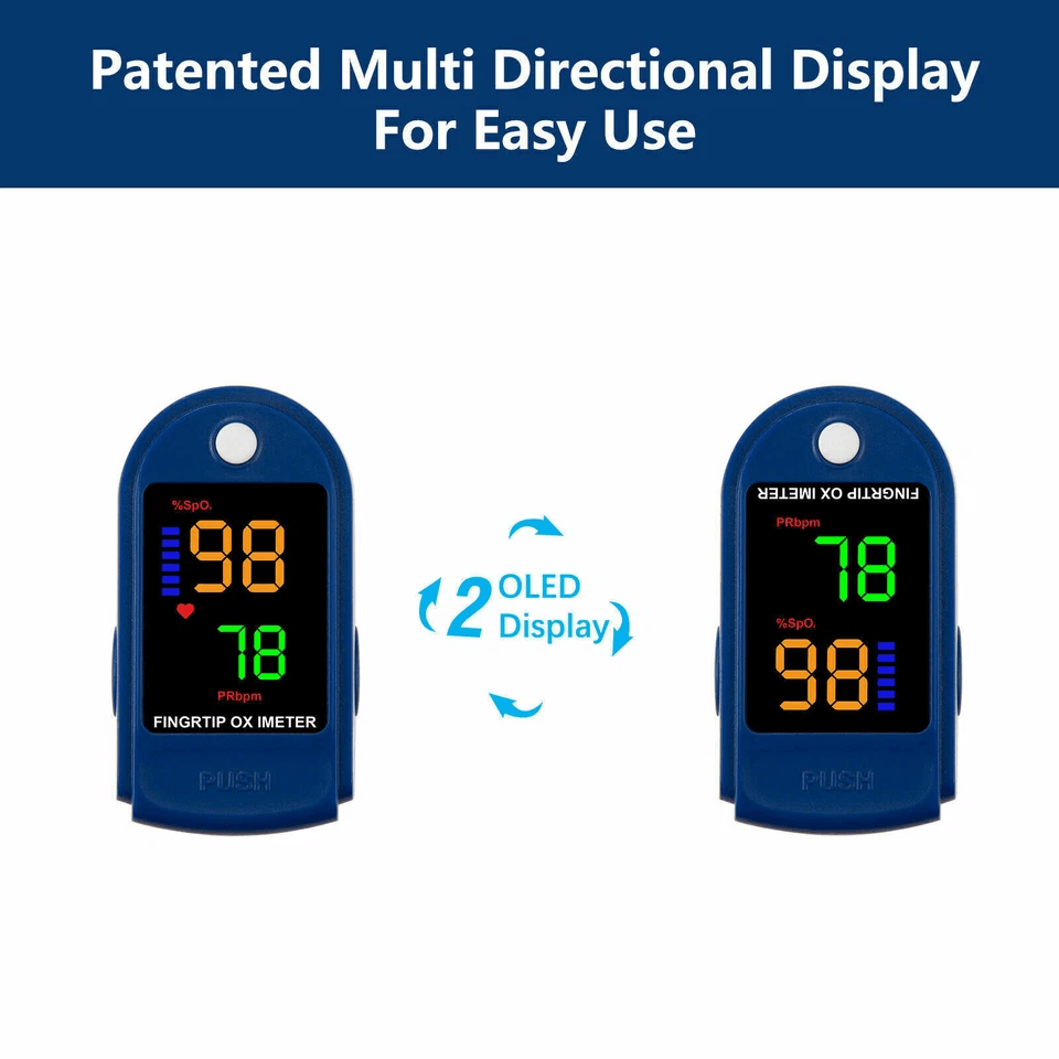Finger Tip Pulse Oximeter Meter Oxygen Saturation Rate  Heart Blood Monitor Portable SpO2 Fingertip 3