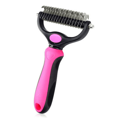 Double Sided Shedding Dematting Pet Grooming Brush Undercoat Rake Comb For Dogs  Cats 5