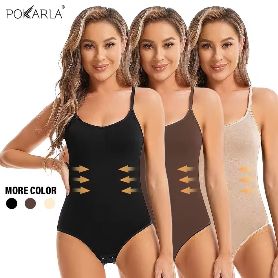 Seamless Full Body Shaper – Slimming Bodysuit with Open Crotch and Butt Lifter