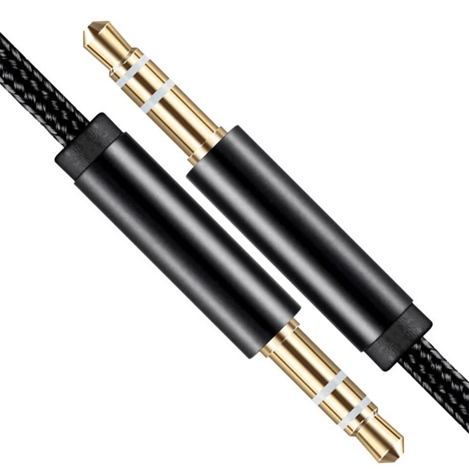 Braided Male To Male Stereo Audio AUX Cable Metal Shell PC IPod Car IPhone 1