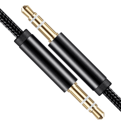 Braided Male To Male Stereo Audio AUX Cable Metal Shell PC IPod Car IPhone 1