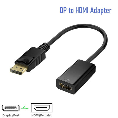 HighSpeed DisplayPort DP To HDMI Converter MaleFemale Adapter Cable For 4K  HD 7
