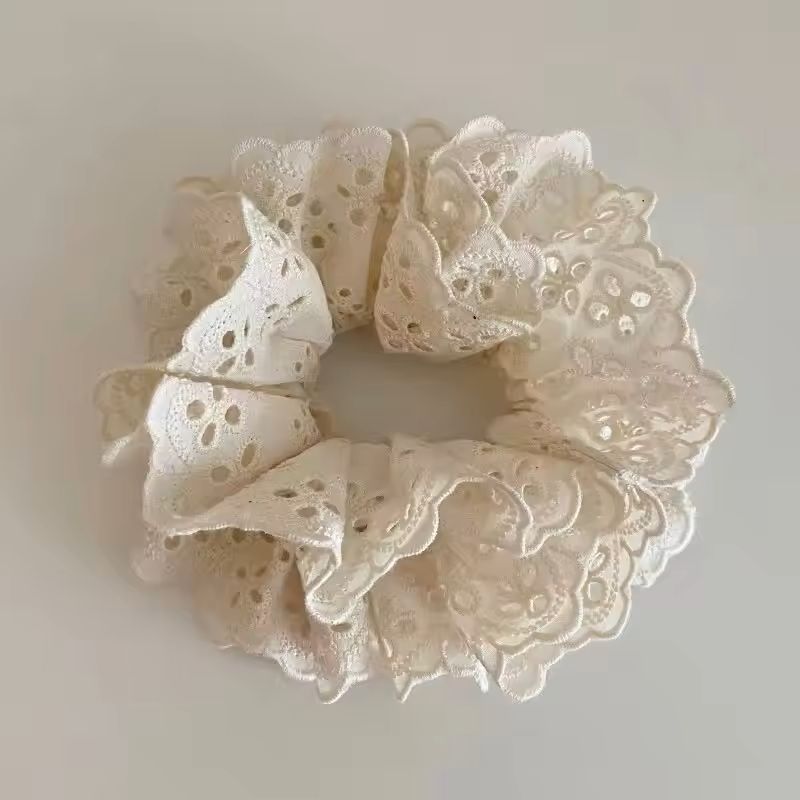 Lace Hair Scrunchies  Soft Elastic Hair Ties For Women Ponytails 6