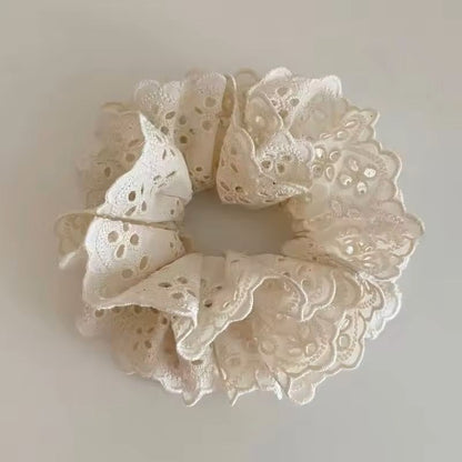 Lace Hair Scrunchies  Soft Elastic Hair Ties For Women Ponytails 6
