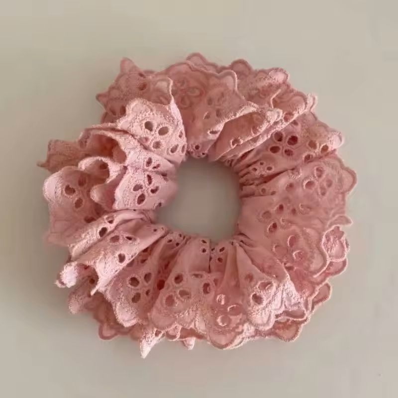 Lace Hair Scrunchies  Soft Elastic Hair Ties For Women Ponytails 9