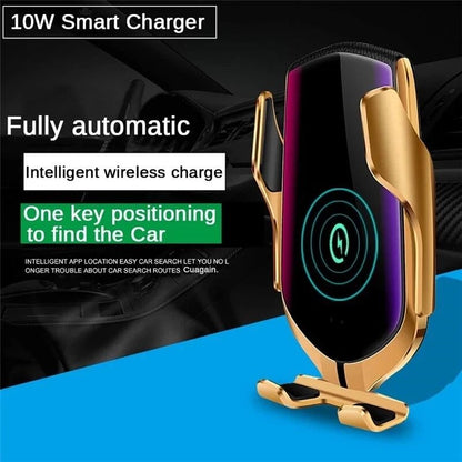 Smart Sensor Car Phone Holder AutoClamping Wireless Charging Mount 10W Fast Charge 2