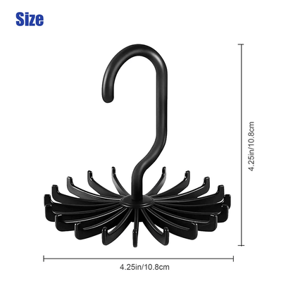 Neck Tie Rack Rotating Adjustable Hanger Organizer For Ties Scarves Belts  Accessories SpaceSaving  5
