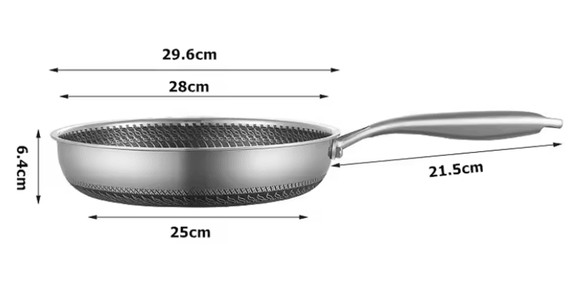 Stainless Steel Honeycomb Nonstick Frying Pan With Lid For Induction And Gas Cooktops 7